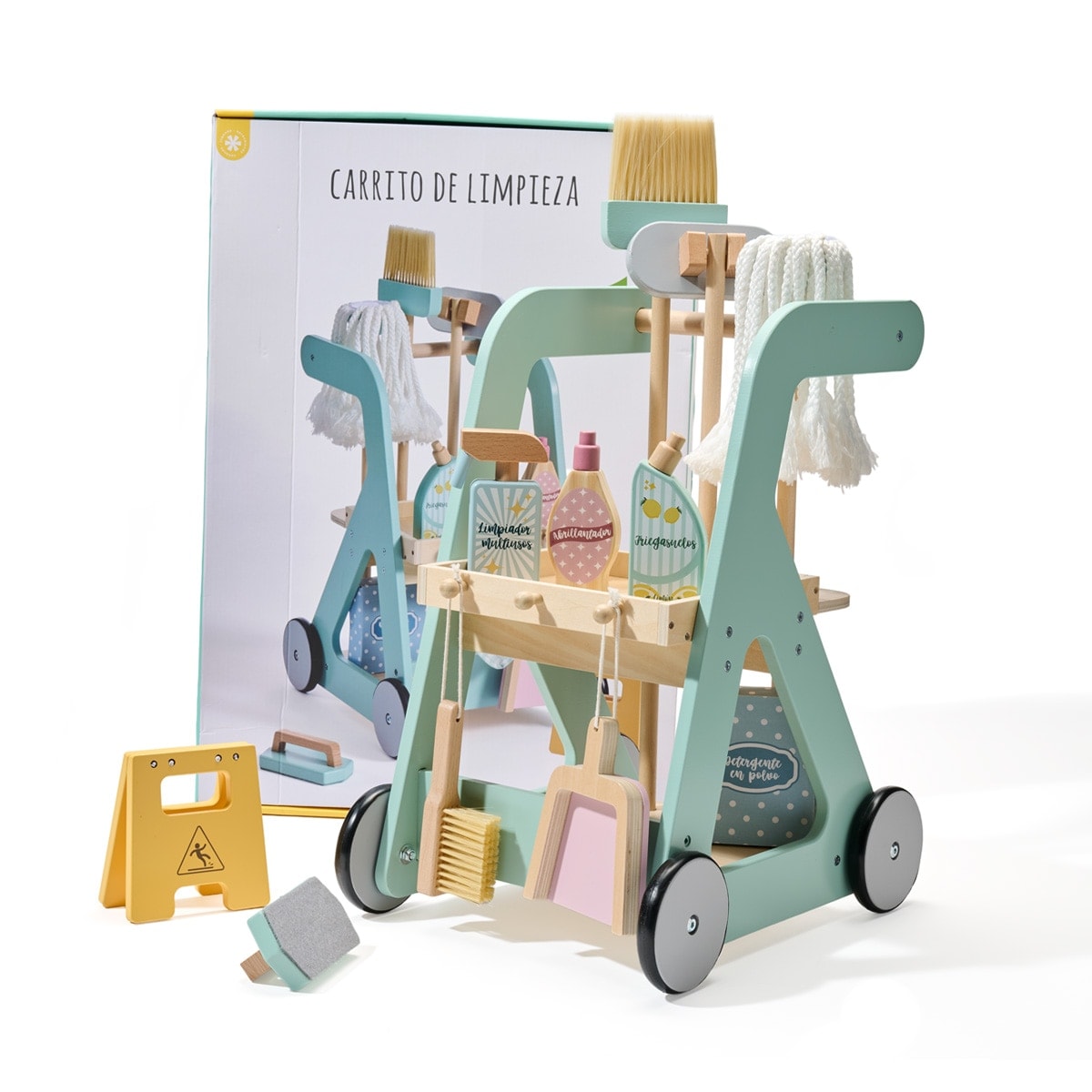 El Corte Inglés - Carrito de limpieza de madera El Corte Inglés. - Image 1