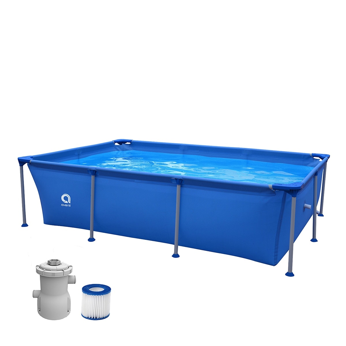 Avenli - Piscina desmontable Avenli rectangular de 258cm x 179cm x 66cm depuradora. Capacidad 2612 L.. - Image 1