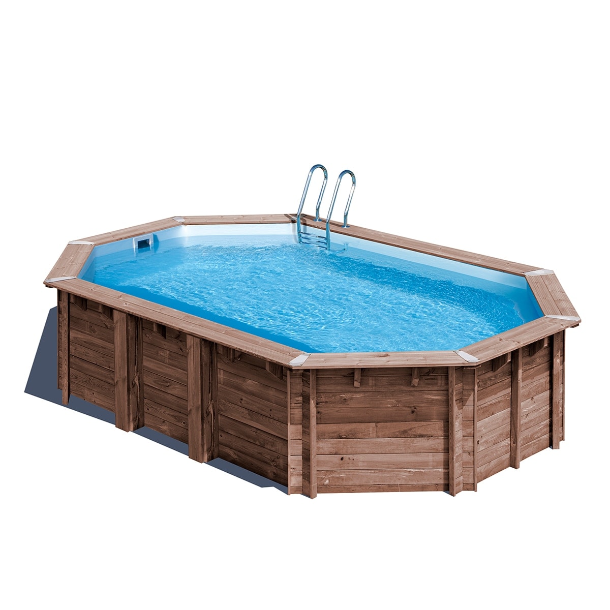Gre - Piscina madera ovalada 632x335x130cm. - Image 1
