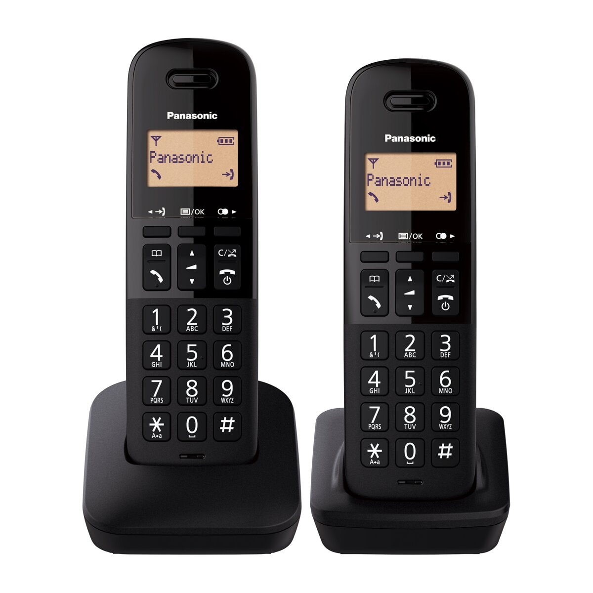 Panasonic - Teléfono inalámbrico dúo Panasonic KX-TGB612SPB Dect negro. - Image 1