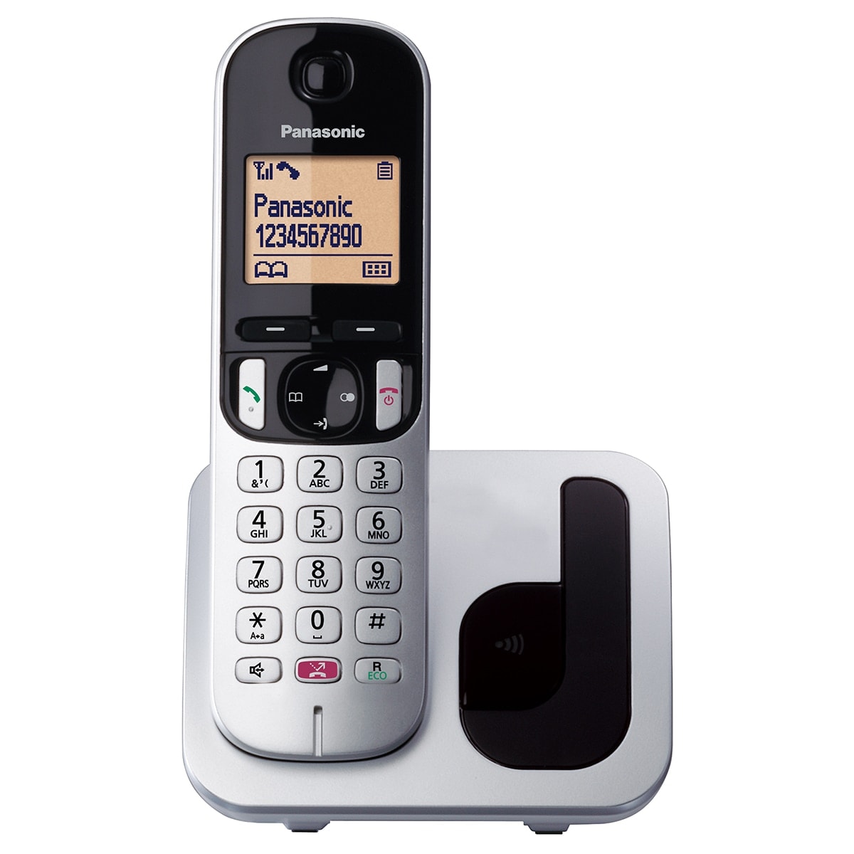 Panasonic - Teléfono inalámbrico Panasonic Dect KX-TGC250SPS plata - negro. - Image 1