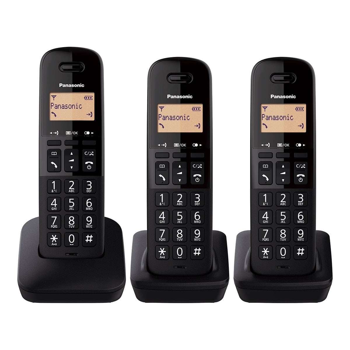 Panasonic - Teléfono DECT inalámbrico Panasonic KX-TGB613SPB, Trío. - Image 1