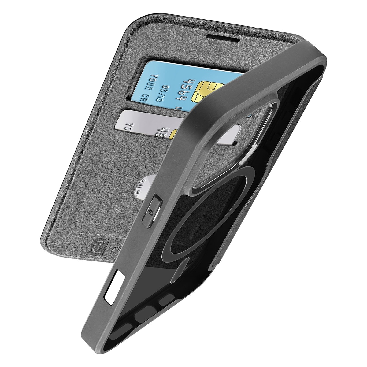 Cellular Line - Funda libro negra Cellularline Magsafe para iPhone 16 Pro Max. - Image 1