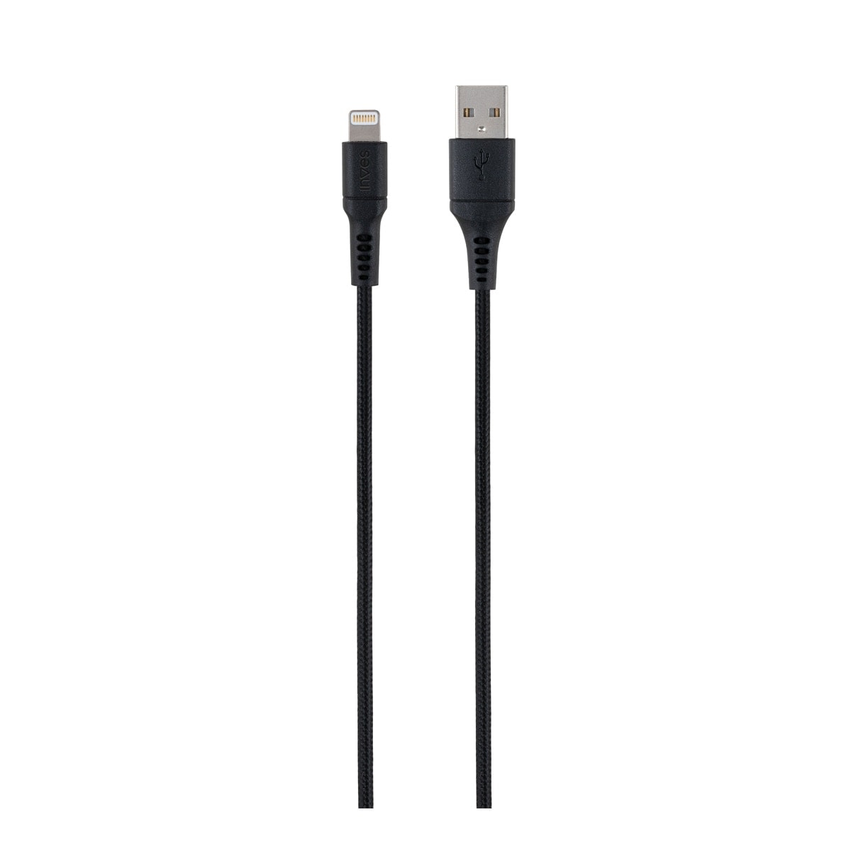 Inves - Cable Inves USB a Lightning MFi de 1 metro negro. - Image 1