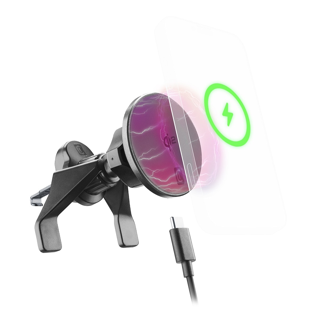 Cellular Line - Soporte magnético para coche Cellularline Mag Qi2 Wireless Holder con tecnología Qi2. - Image 1