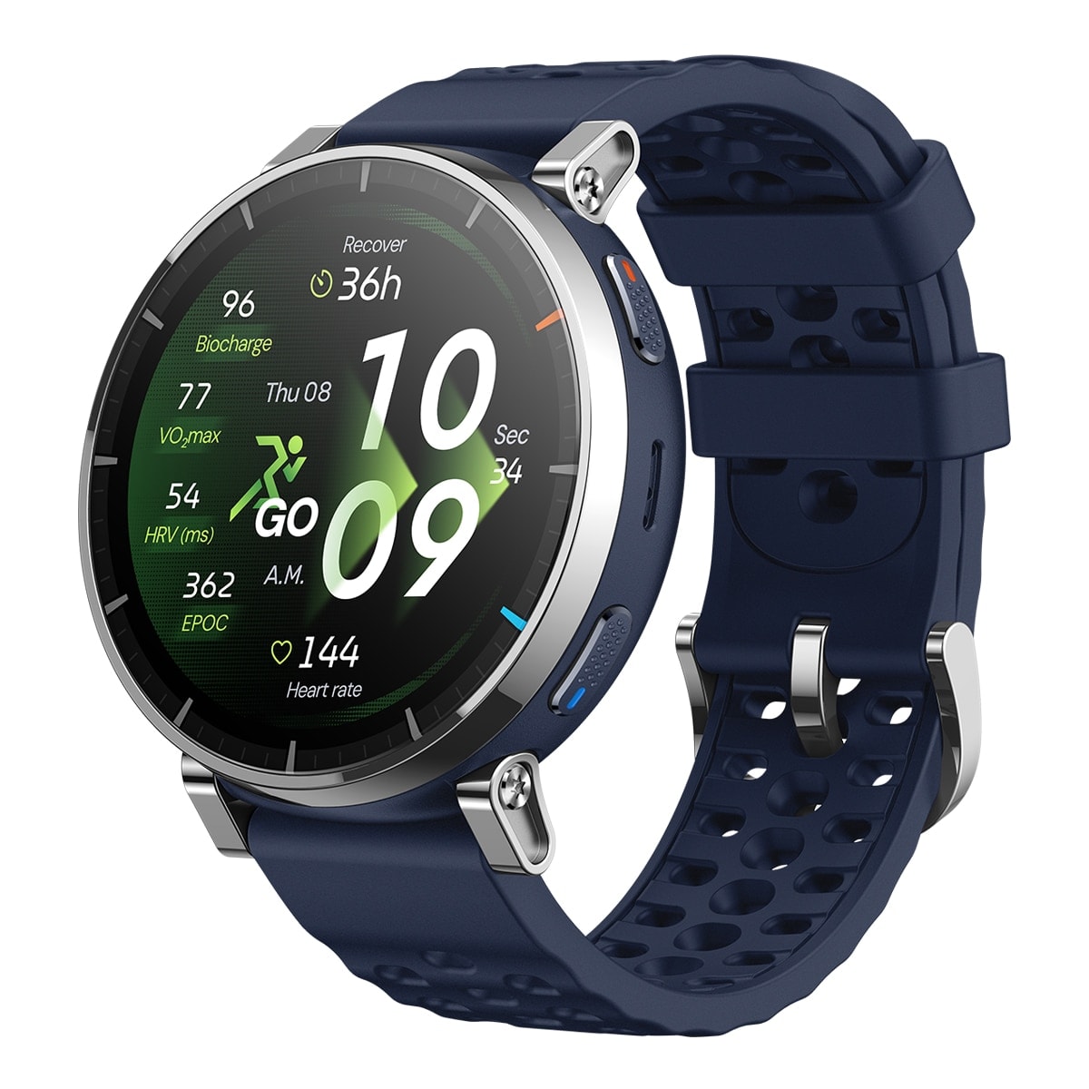 Amazfit - Amazfit Active 3 Premium Azul Atlas Smartwatch. - Image 1