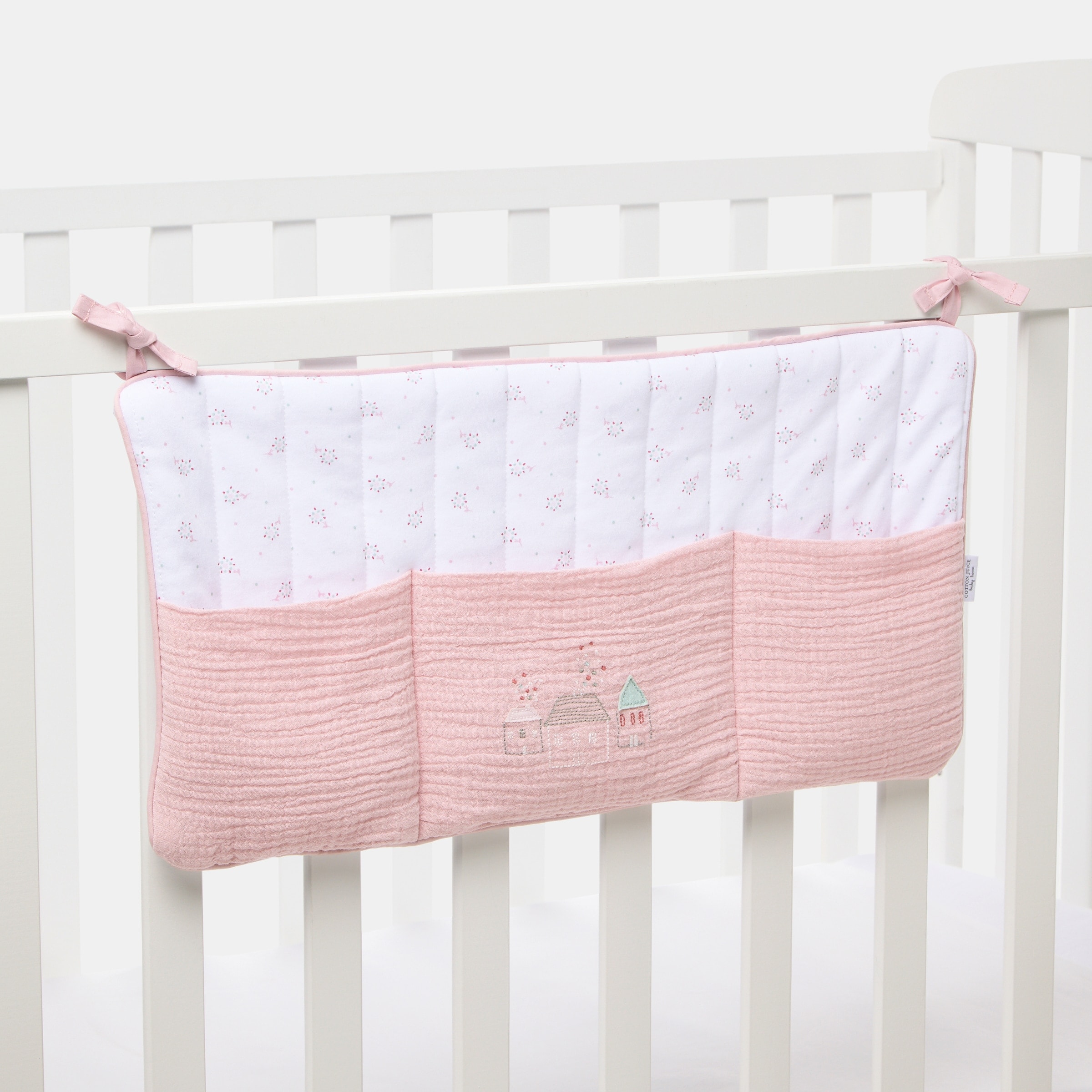 Cotton Juice Baby Home - Organizador cuna Cotton Juice Baby Home colección Sésamo bordado familia Perritos. - Image 1