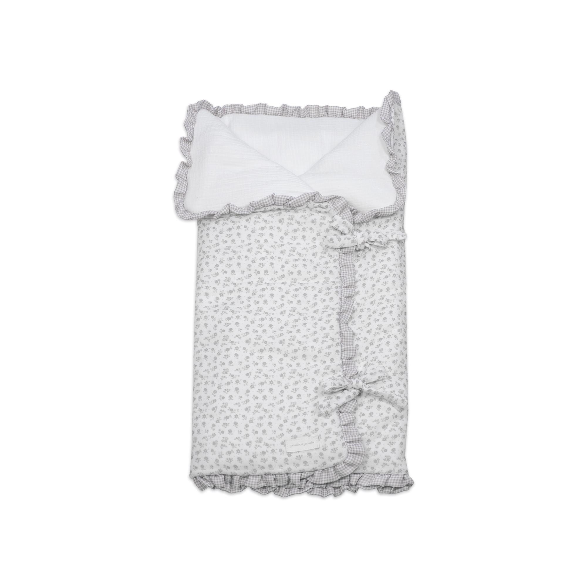 Pasito a pasito - Arrullo-Manta Little Bloom Flor Gris TOG 2,5. - Image 1