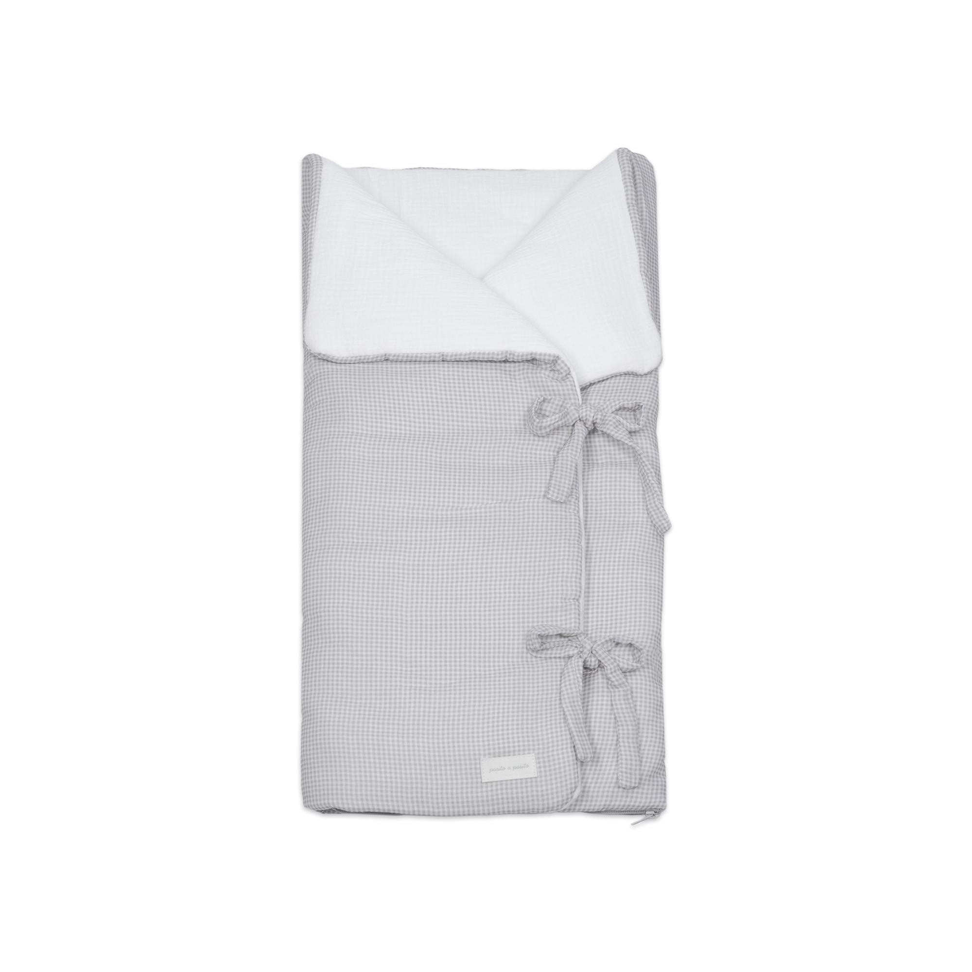 Pasito a pasito - Arrullo-Manta Little Bloom Vichy Gris TOG 2,5. - Image 1