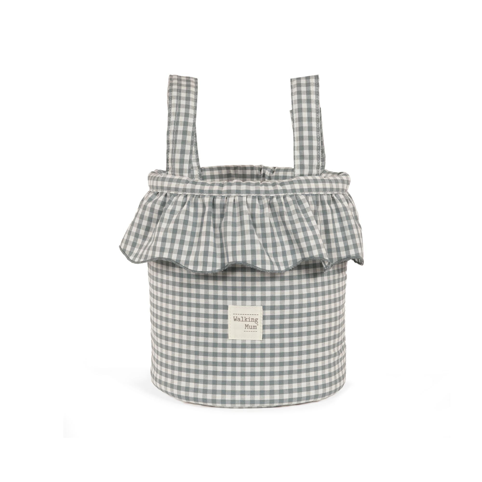 Walking Mum - Bolso Bucket Praliné Vichy Matcha. - Image 1