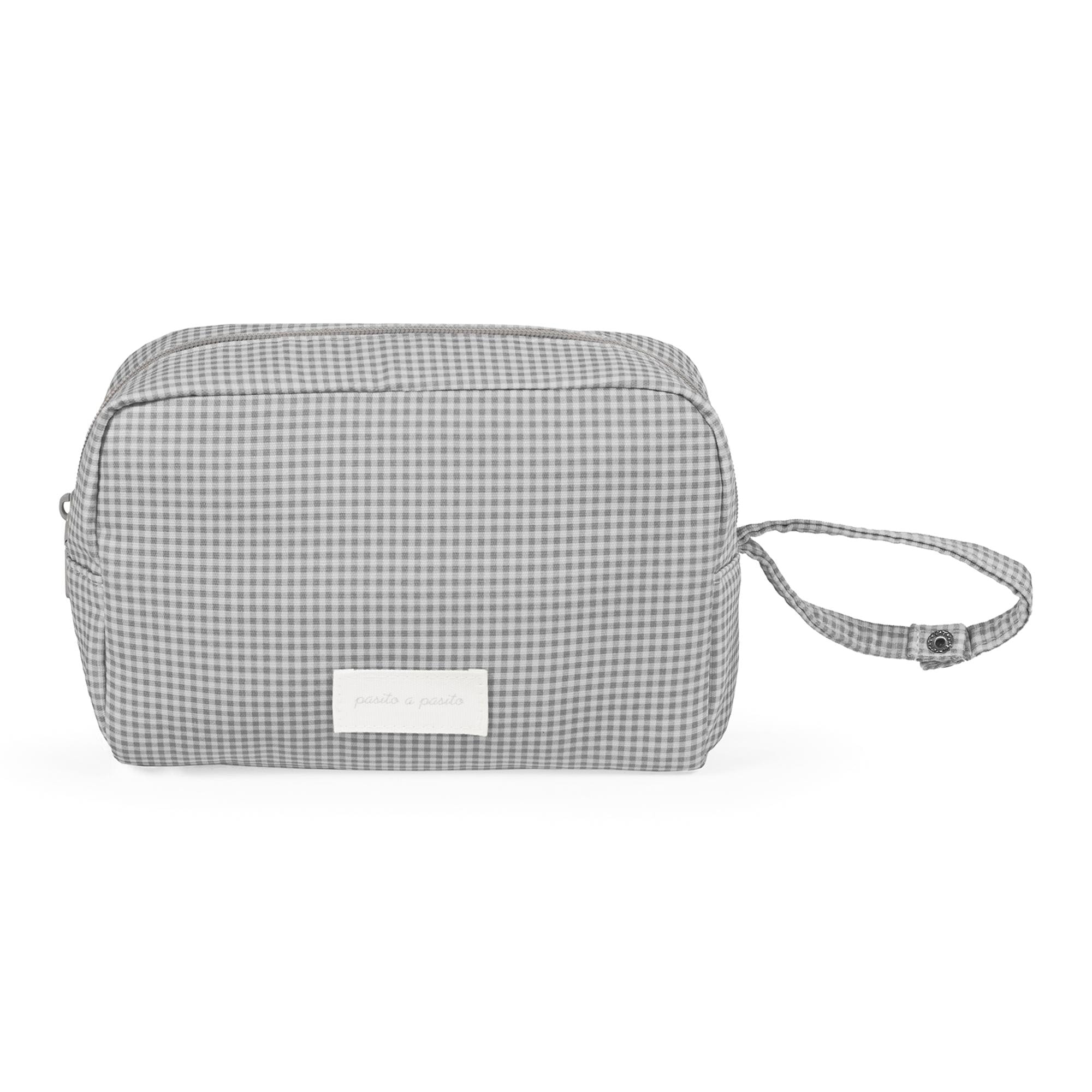 Pasito a pasito - Neceser Little Bloom Vichy Gris. - Image 1