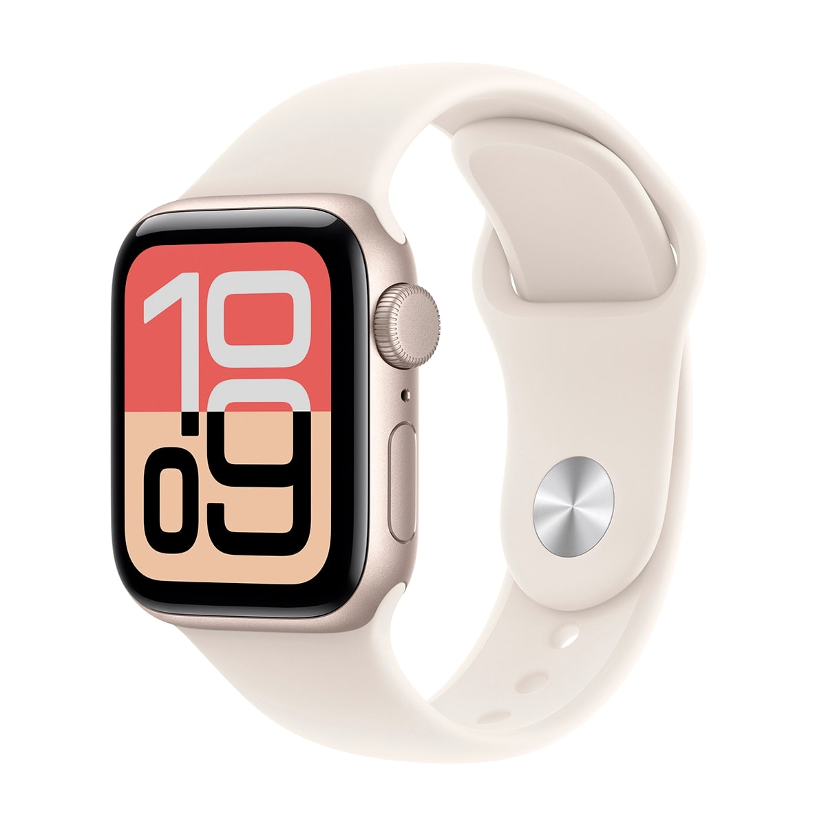 Apple - Apple Watch SE 3 GPS 40mm Aluminio blanco estrella con Correa Deportiva Blanco Estrella (M-L). - Image 1