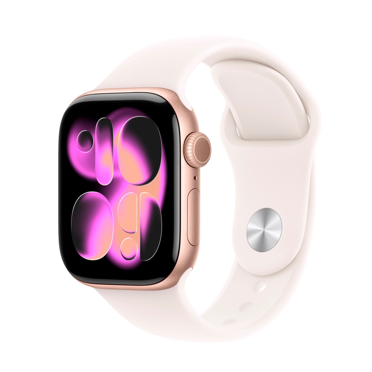 Apple - Apple Watch Series 11 GPS + Cellular 42mm Aluminio oro rosa con Correa Deportiva Rosa Rubor (M-L). - Image 1