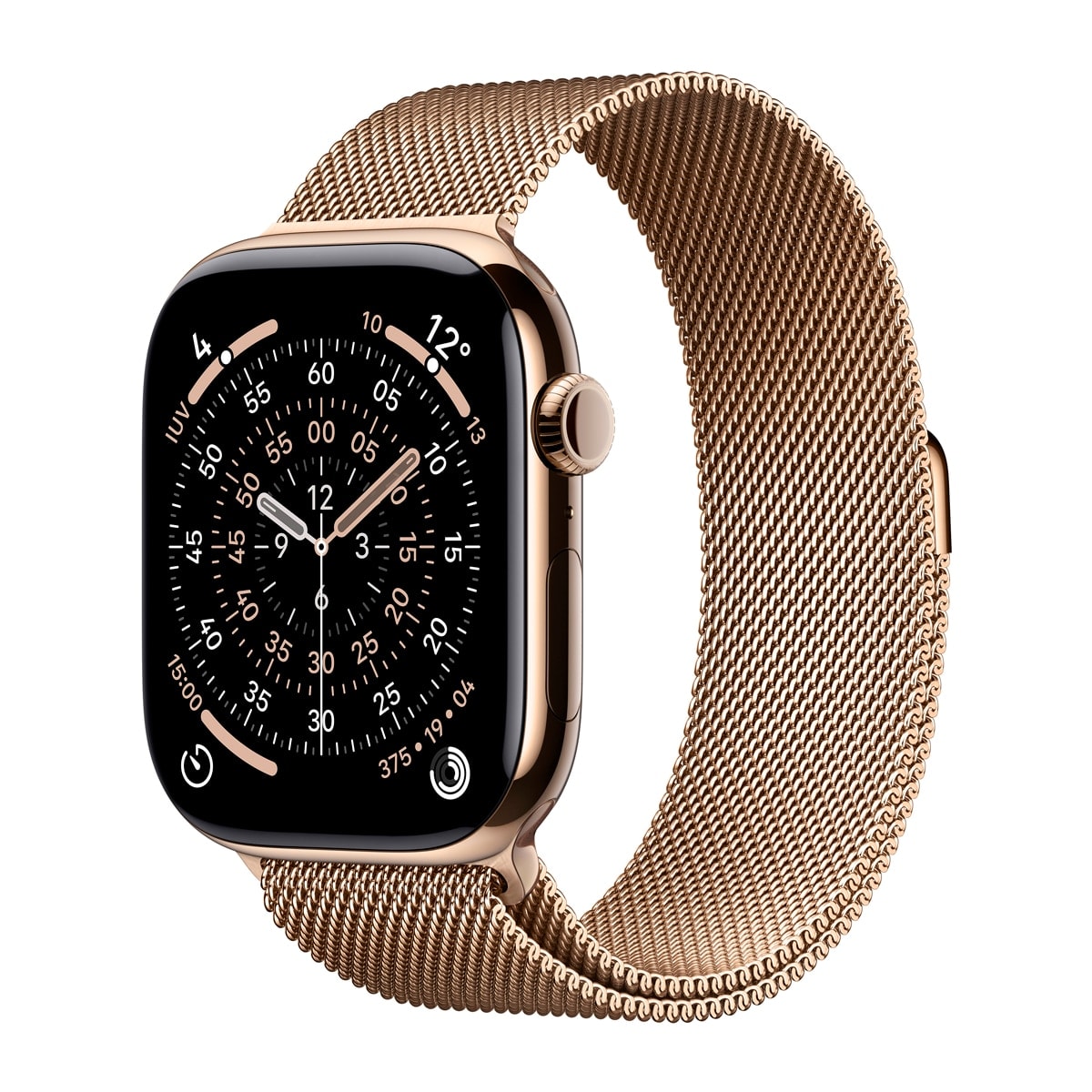 Apple - Apple Watch Series 11 GPS + Cellular 46mm Titanio oro con Correa Milanese Loop Oro (M-L). - Image 1