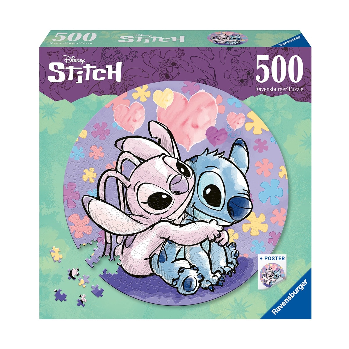 Ravensburger - Puzzle 500 Piezas Redondo Stitch Ravensburger. - Image 1
