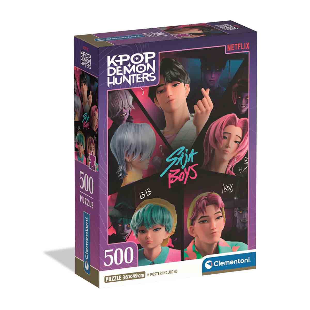 Clementoni - Puzzle 500 Super K-Pop Demon Hunters 1 Clementoni. - Image 1