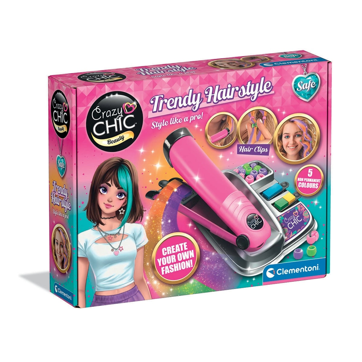 Clementoni - JuegoTrendy Hairstyles Crazy Chic Clementoni. - Image 1