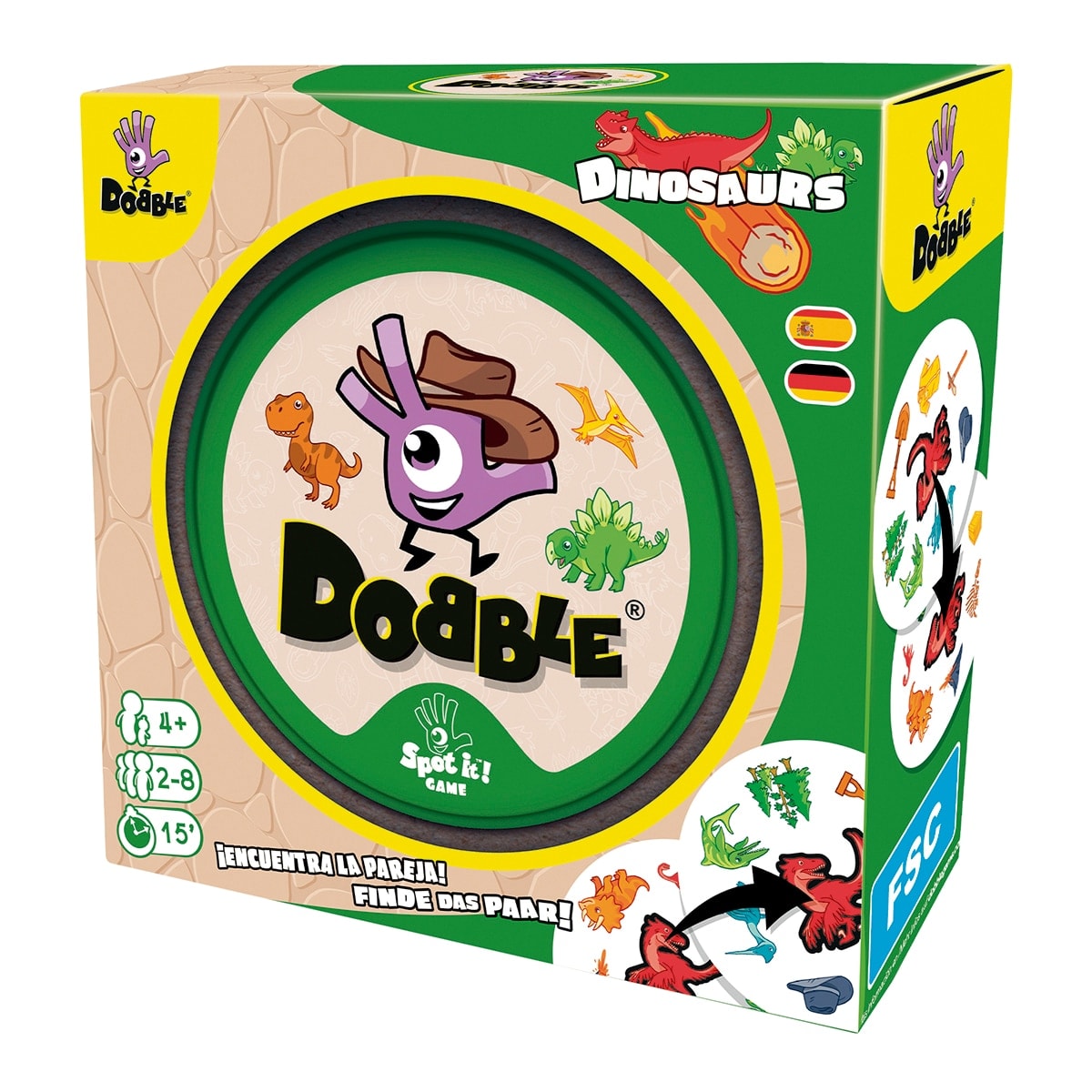 Zygomatic - Juego de mesa Dobble Dinosaurs Zygomatic. - Image 1