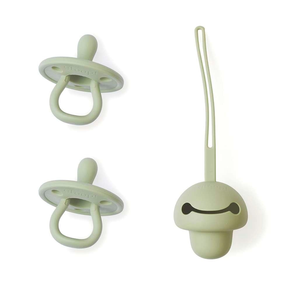 GLOOP! - Set 2 chupetes + Funda de silicona Gloop. - Image 1