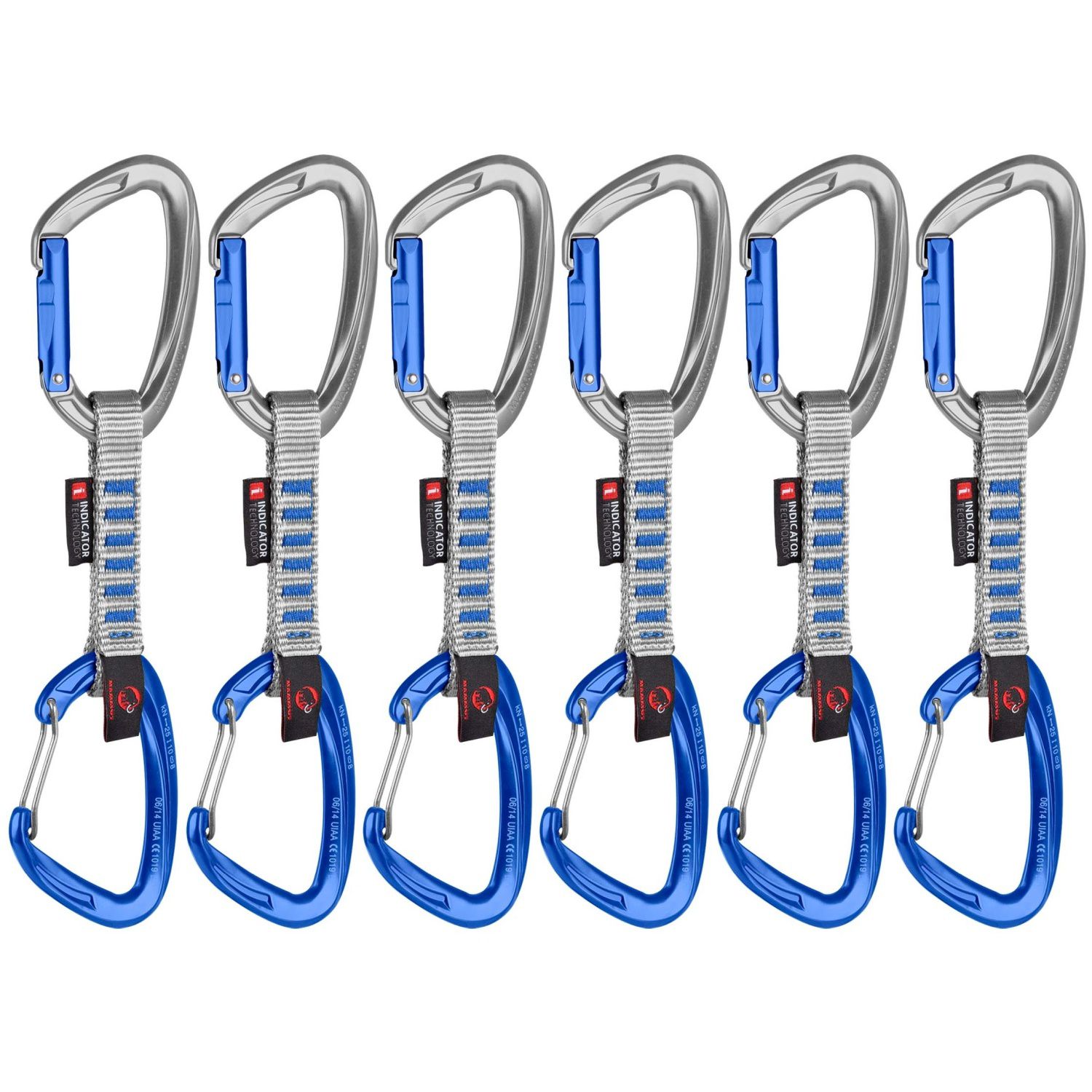 Mammut - Pack de 6 cintas express de escalada CRAG INDICATOR KL WIRE 10 cm Mammut. - Image 1
