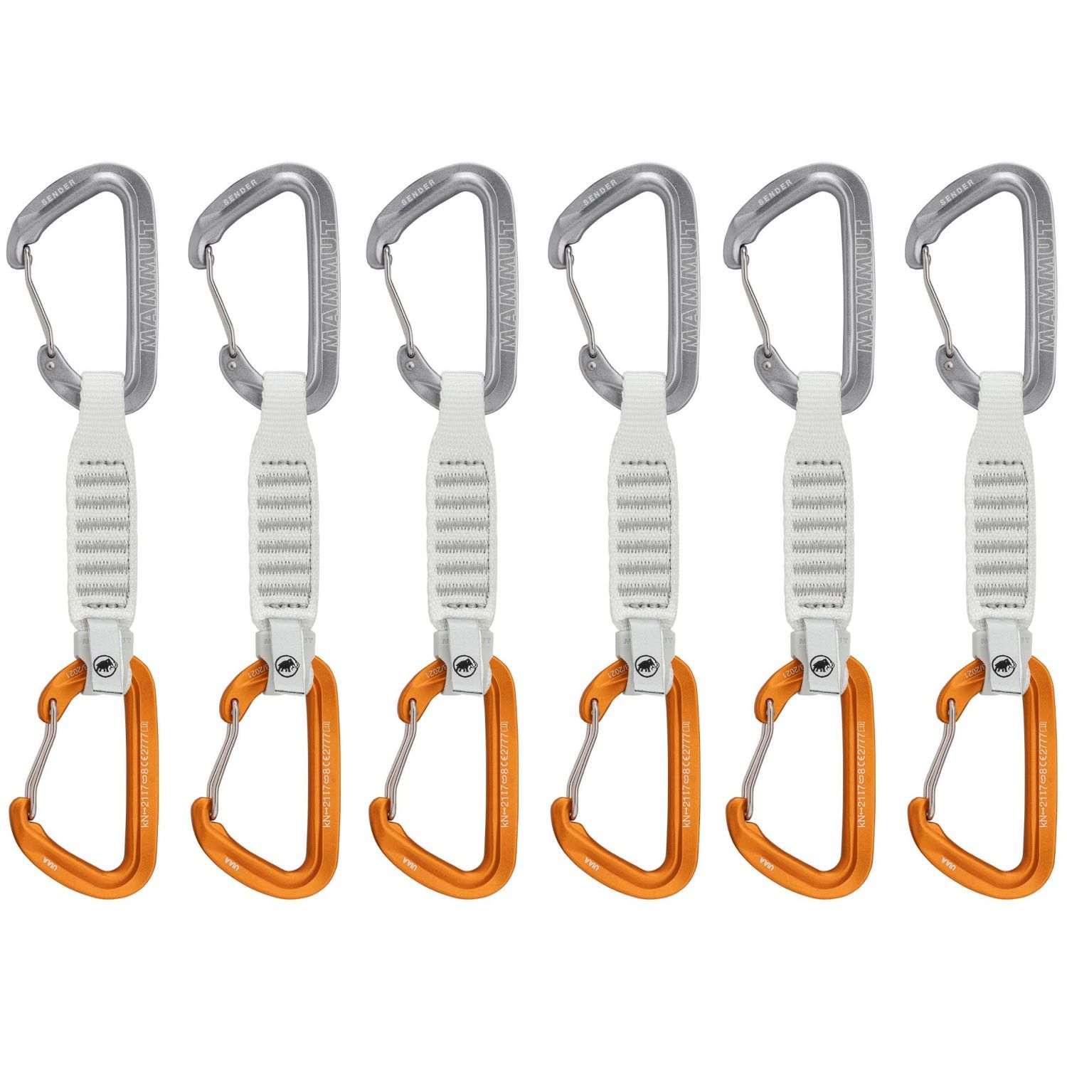 Mammut - Pack de 6 cintas express de escalada SENDER WIRE 12 cm Mammut. - Image 1