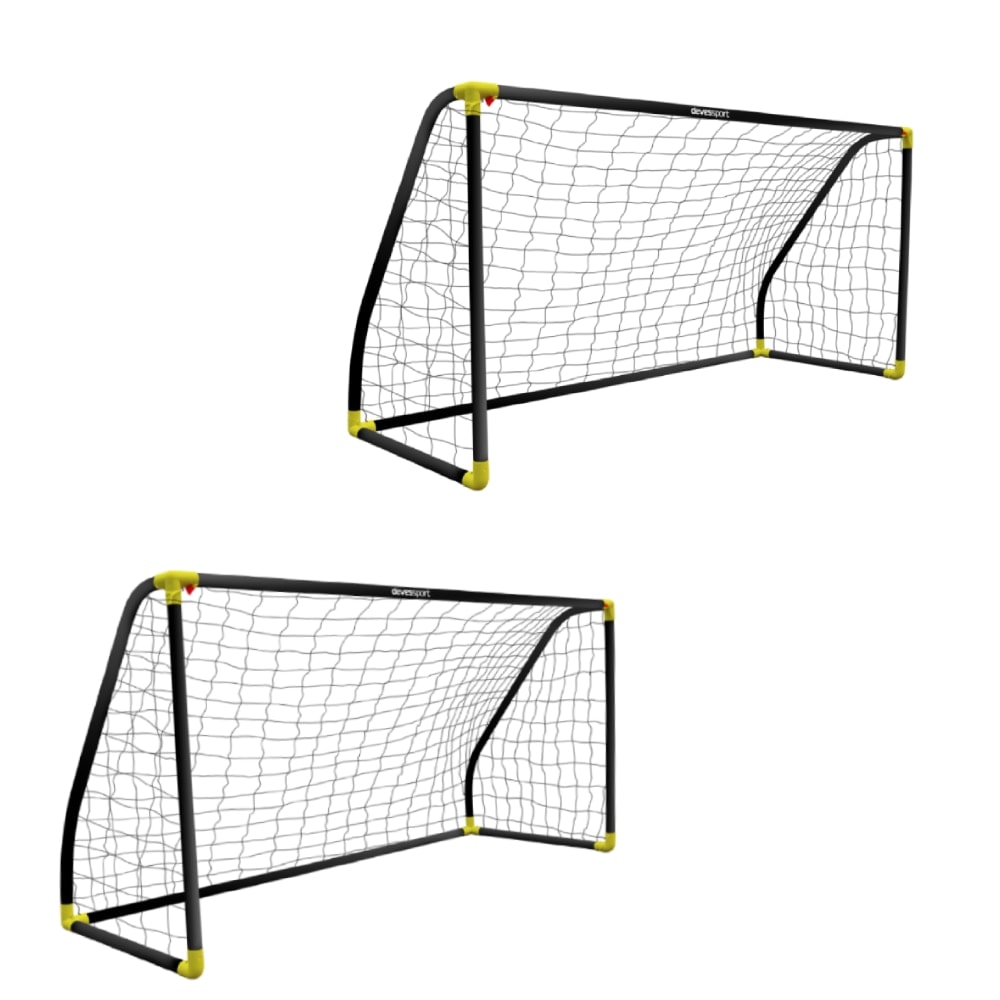 Devessport - Set 2 Porterías de Fútbol PVC Negra Devessport. - Image 1