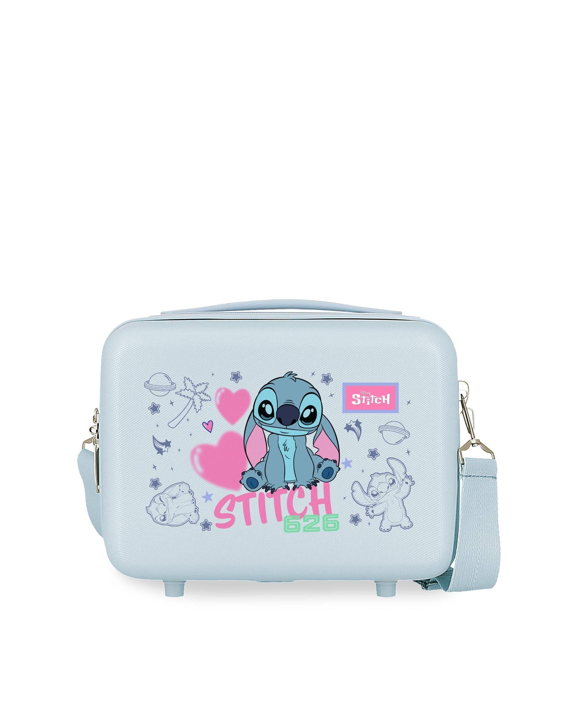 Disney - Neceser abs stitch hearts adaptable con capacidad de 9,1l. - Image 1
