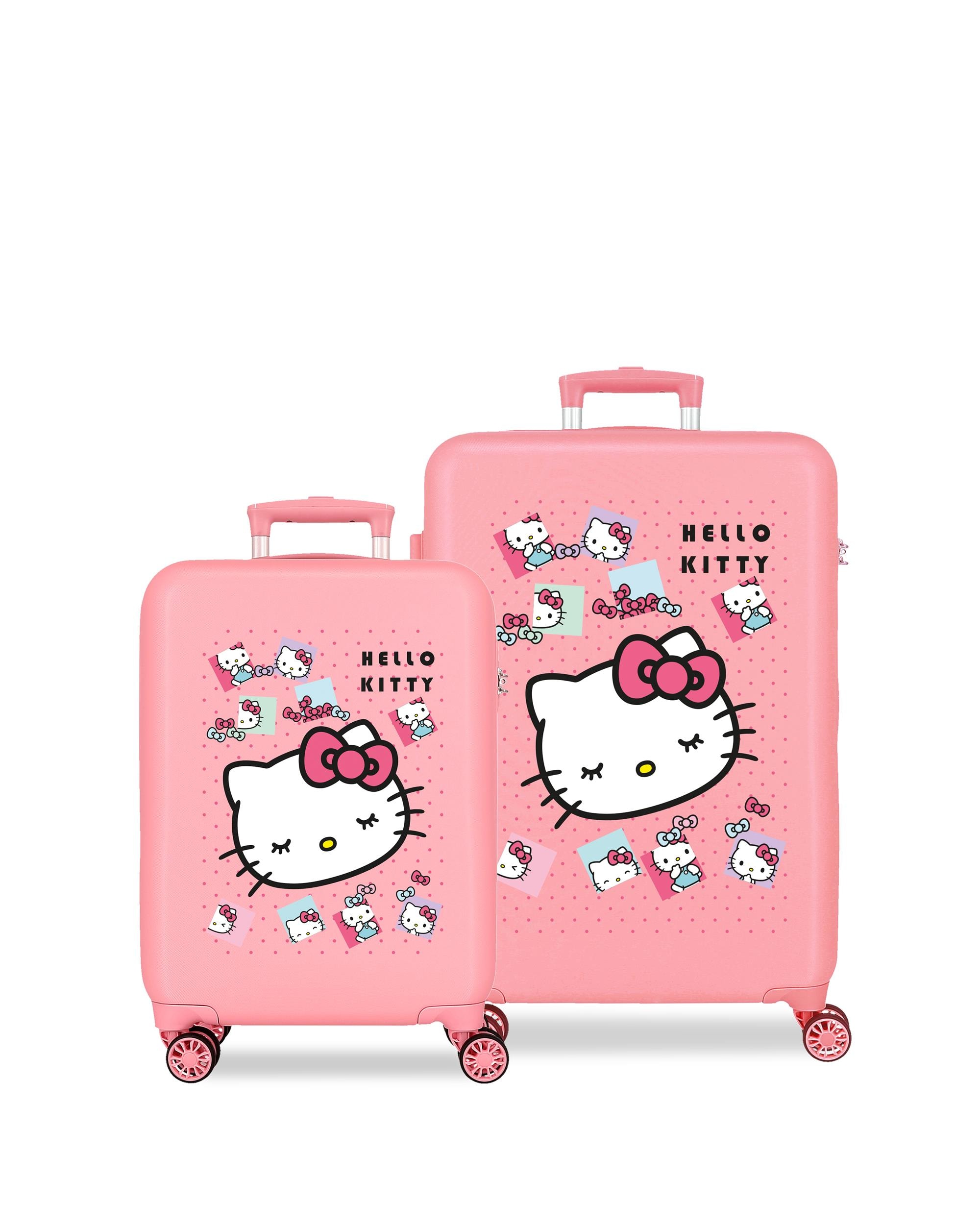 Disney - Juego de maletas 55-65 cm hello kitty bows abs rígida con capacidad de 91l. - Image 1