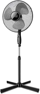BXEFP41E - 40W Pedestal Fan, 3 propellers, cross base, stylish design, automatic oscillation/tilt system and adjustable height - Image 1