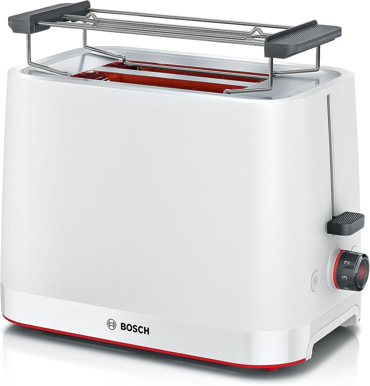 Bosch MyMoment TAT3M121 - Toaster Grille Pain compact - Arrêt automatique - 950 W - Fonction décongélation et réchauffage - Chauffe-viennoiserie amovible - Couleur : Blanc - Image 1