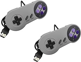 Link-e : 2 X Manette de Jeu Compatible avec la Console Super Nintendo Snes Mini Classic Edition - Image 1