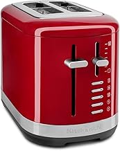 KitchenAid Grille pain pour 2 tranches - 4 Fonctions différentes et 7 niveaus de brunnage - Vintage design - 2 Large fentes pour plusieurs types de pain - Rouge empire - Image 1
