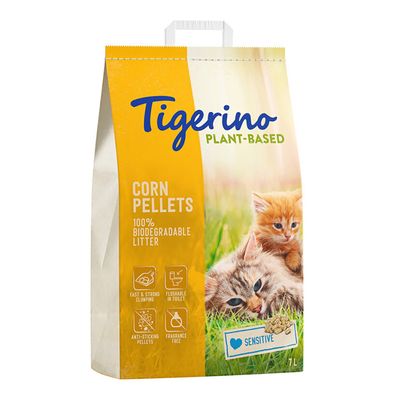 Tigerino Plantbased Sensitive Maíz sin olor arena natural - Image 1