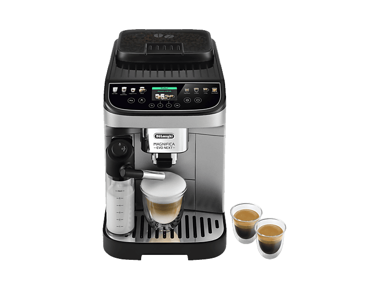 DELONGHI Magnifica Evo Next ECAM310.80.SB - 13 Rezepte, 3 Benutzerprofile, einfache Bedienung, Kaffeevollautomat Silber/Schwarz - Image 1