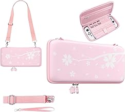 Mytrix Switch 2 Carry Case Compatible with Nintendo Switch 2 Console, Accessories and Games, Portable Travel Case Bundle, Hardshell Pouch Girl Storage Bag, Sakura Cute Pink - Image 1