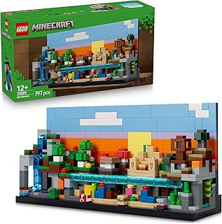 LEGO Minecraft Mini Biomes - Jouet de Construction - Kit DIY - Décoration Intérieure Miniature - Puzzle 3D avec 5 Microfigurines - Cadeau Gaming pour Garçon, Fille & Ado dès 12 Ans 21589 - Image 1