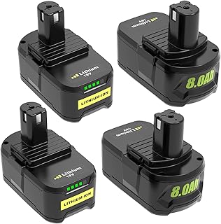 Batterie de Rechange 18 V Lithium-ION pour Ryobi RB18L50 RB18L40 RB18L25 P102 P103 P104 P105 P107 P108 Outil électrique à Batterie (Noir) (Vert) - Image 1