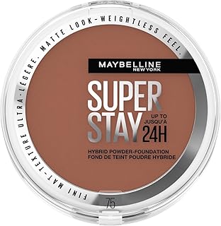 Maybelline New York - Fond de Teint-Poudre Hybride - Longue Tenue - Couvrance Mate Lumineuse - Vegan & Waterproof - Tous Types de Peaux - Superstay 24H - Teinte : 75 - 53 g - Image 1