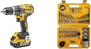 Compact Brushless XR 18V Li-Ion 5Ah Impact Driver - 2 Batteries/Charger - 2 Speeds (0-550/2000 rpm) - 420W & Box of 100 Drilling and Screwing Pieces - Image 1