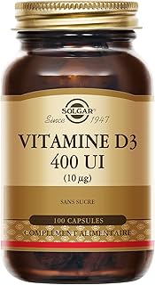 Solgar Vitamine D3 400 UI - Défenses naturelles - Immunité - Santé des os - Système Immunitaire - Complément Alimentaire - Flacon de 100 capsules - Image 1