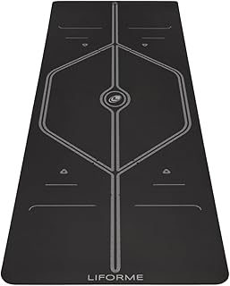 Liforme XL Yoga Mat – Free Yoga Bag Included - Patented Alignment System, Warrior-like Grip, Non-slip, Eco-friendly, sweat-resistant, long, wide, 4.2mm thick mat for comfort - Image 1