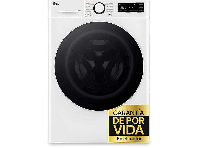 Lavadora carga frontal - LG F4WR6010A0W, Serie 600, 10 kg, 1400 rpm, 12 programas, AI Direct Drive™, TurboWash™360˚, Blanco - Image 1