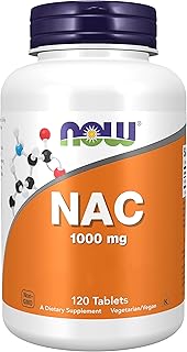 Now Foods, NAC (N-Acetyl Cysteine), 1.000mg, 5 Jours de Réserve, Complément Alimentaire, 120 Comprimés végétaliens, Testé en Laboratoire, Sans Soja, Sans Gluten, Végétalien - Image 1