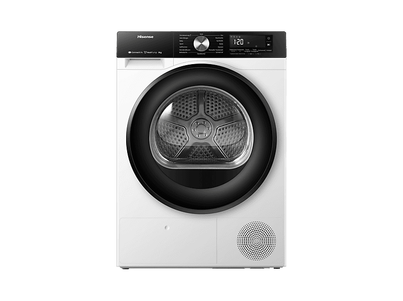 HISENSE DH3S802BW3 Wärmepumpentrockner (8 kg, Weiß) - Image 1