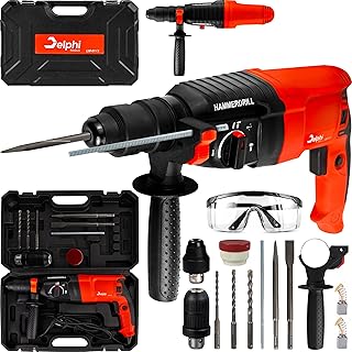SDS Plus 2600W Hammer Drill - Demolition Hammer & Impact Drill - 2 Chucks, 4 Functions in 1 Tool 0-1200 RPM - Accessories and Case - Image 1