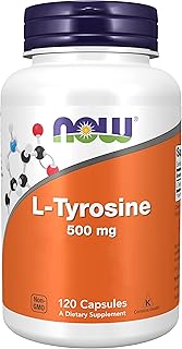 Now Foods, L-Tyrosine, 500 mg, 120 Capsules, Testé en Laboratoire, Sans Gluten, Sans Soya, Non-GMO - Image 1