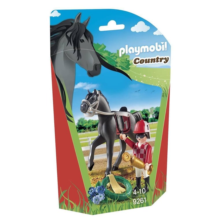 JOCKEY AVEC CHEVAL DE COURSE - 9261 - Image 1