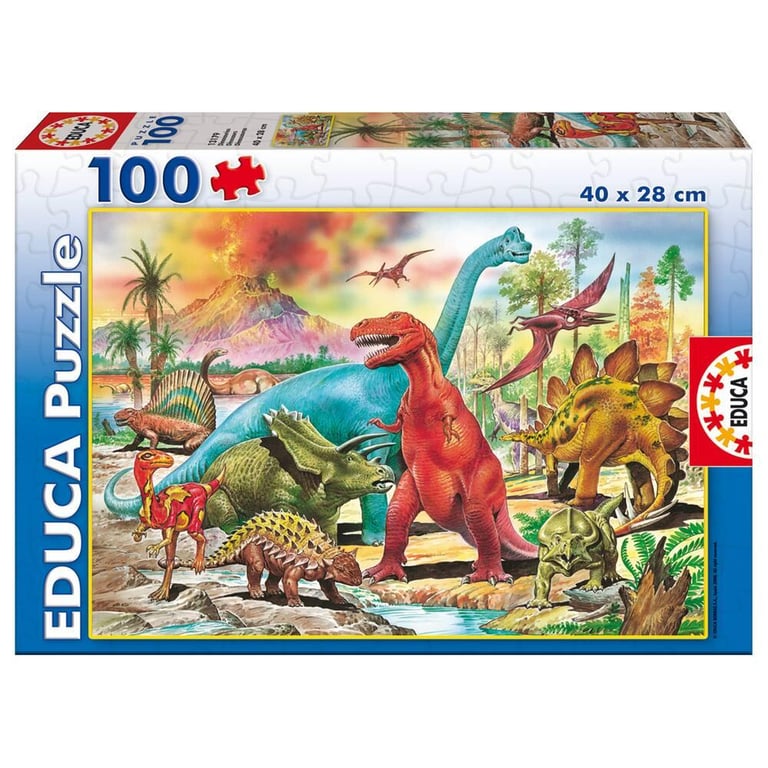 PUZZLE 100 PIECES DINOSAURES - Image 1