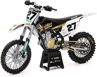 New-Ray | Moto Miniature Husqvarna FC450 Malcolm Stewart #27 | Réplique Échelle 1:12 | Modèle Officiel Team Rockstar Noir | Moto Cross Diecast pour Jeu ou Collection | 579XX - Image 1