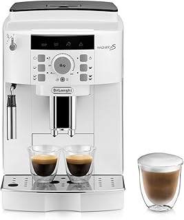 De'Longhi Magnifica S ECAM22.110.W, Machine à Café Automatique, Mousseur à Lait Réglable Manuellement, Espresso à Grains, 2 Recettes de Café, Contrôle de la Température, 2 Expressos à la Fois, Blanc - Image 1